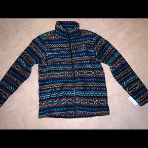 Columbia Patterned Zip Up Fleece